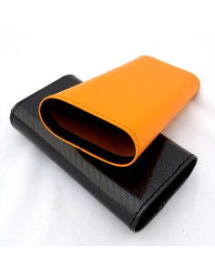 Etui 3 cigares Carbone-Jaune 2