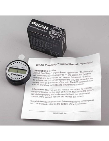 Hygromètre cigare digital XIKAR extra rond