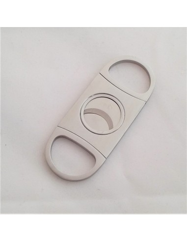 Coupe cigare double lame acier brossé bouts ronds