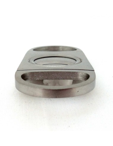 Coupe cigare double lame acier brossé bouts ronds